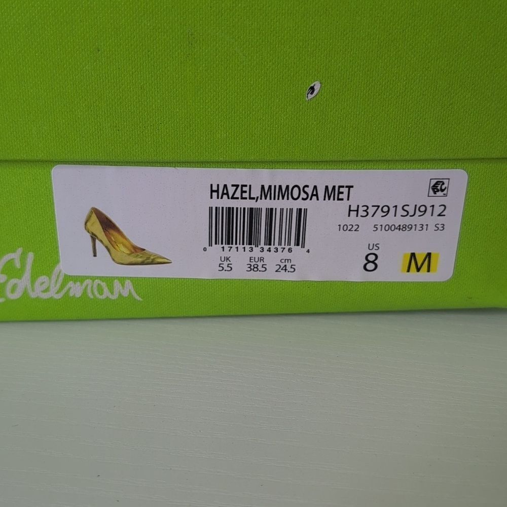 Sam Edelman Size 8 Hazel Heels In Metallic Mimosa, NEW - Picture 3 of 12